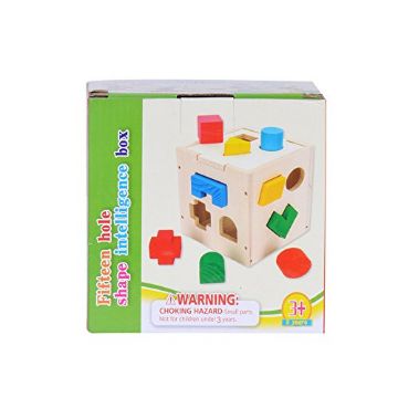 Show details for Wooden Fifteen Hole Shape Intelligence Box Picture of Wooden Fifteen Hole Shape Intelligence Box