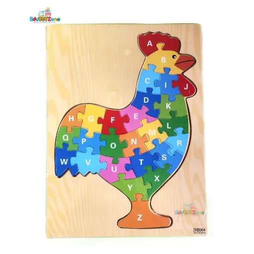 Picture of Alphabet & Numbers Puzzle Boards - Chicken