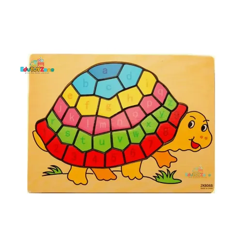 Picture of Alphabet & Numbers Puzzle Boards - Tortoise