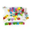 Picture of Wooden Alphabet Number String Beads Lacing Box