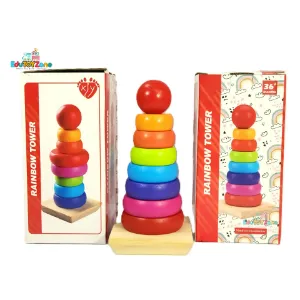 Wooden Rainbow Tower Large