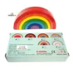 Picture of Wooden Rainbow Stacking Blocks