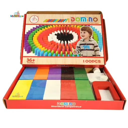 Picture of Wooden Big Domino Set 100 Pcs