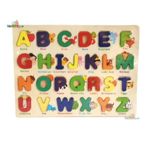 Wooden Alphabet Puzzle ABC Letters Block