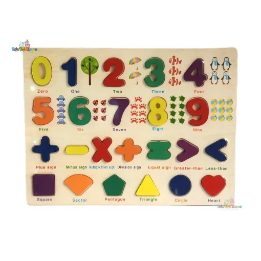 Picture of Wooden Number Puzzle 123