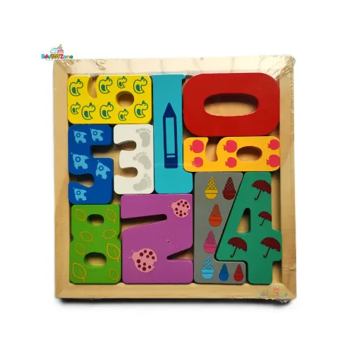 Picture of Wooden 3D Cartoon Block Puzzle - Number