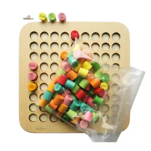 Wooden Multiplication Table - Round