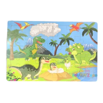 Show details for Wooden Colorful Jigsaw Puzzle - Dinosaur Picture of Wooden Colorful Jigsaw Puzzle - Dinosaur