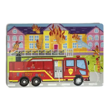 Show details for Wooden Colorful Jigsaw Puzzle - Fire Engine Picture of Wooden Colorful Jigsaw Puzzle - Fire Engine