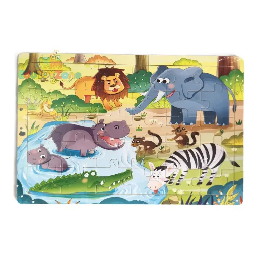 Picture of Wooden Colorful Jigsaw Puzzle - Animal