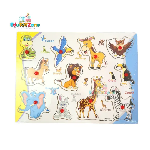 Picture of Matching Puzzle Pin Board - Birds and Animals - DX566