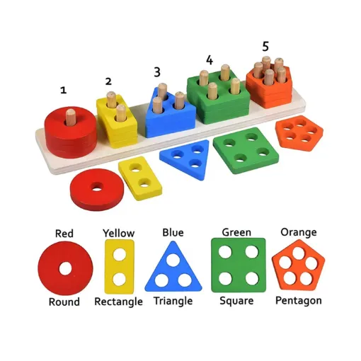 Picture of Shape Sorting and Stacking Puzzle Big - Premium