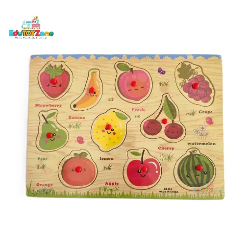 Picture of Matching Puzzle Pin(Plastic) Board - Fruits - ZQ424