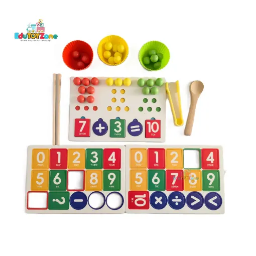 Picture of Number Learning Wooden Clamp Beads