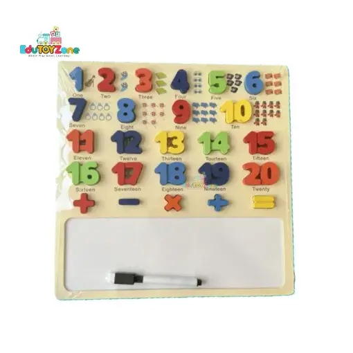 Picture of Wooden Number Puzzle 123 with Written Area