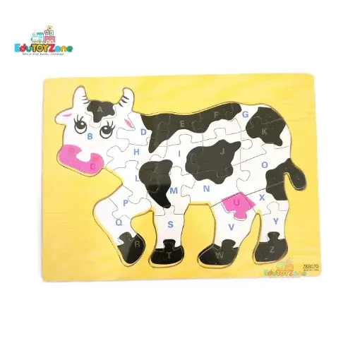 Picture of Alphabet & Numbers Puzzle Boards - Cow