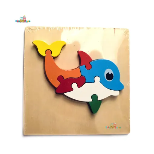 Picture of Wooden 3D Colorful Puzzle - Dolphin
