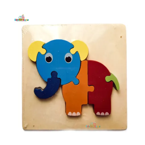 Picture of Wooden 3D Colorful Puzzle - Elephant