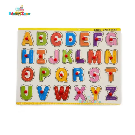 Picture of ABCD Alphabet Wooden Puzzle Board With Plastic Pin