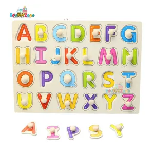 Alphabet Puzzle Upper Case With Wooden Pin (ABCD)