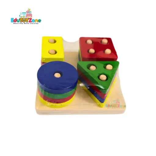 Picture of Shape Sorting and Stacking Puzzle- Square