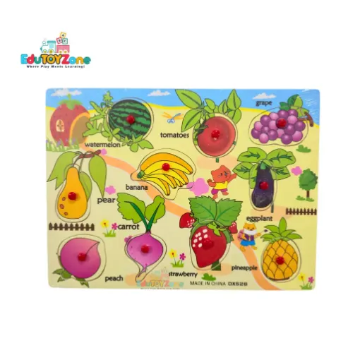 Picture of Matching Puzzle Pin(Plastic) Board - Fruits - DX528