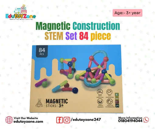 Picture of Magnetic Construction STEM Set 84 Pieces