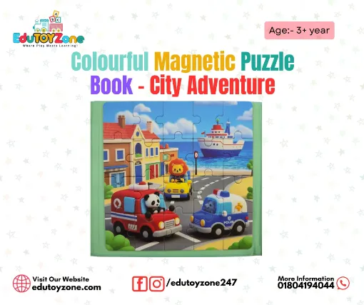 Picture of Colourful Magnetic Puzzle Book - City Adventure