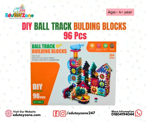 Picture of DIY Ball Track Building Blocks - 96 Pcs