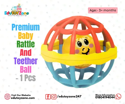 Picture of Premium Baby Rattle And Teether Ball - 1 Pcs