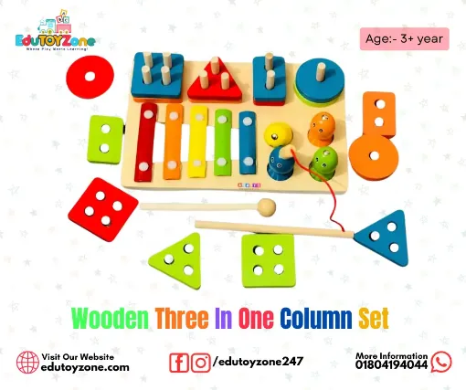 Picture of Wooden Three In One Column Set
