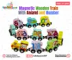 Picture of Magnetic Wooden Train With Aniaml  and Number