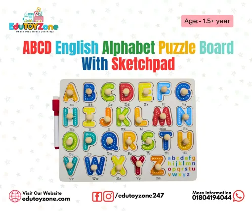 Picture of ABCD English Alphabet Puzzle Board With Sketchpad