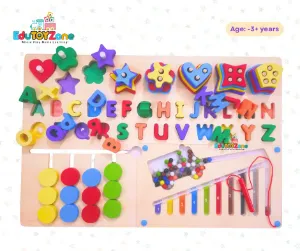 Large Logarithmic Plate Six-in-One with Alphabet – Premium Version