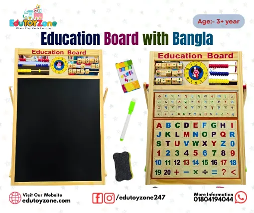Picture of Multi-Purpose Magnetic Education Board(25" x 18" size) With Bangla
