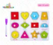 Picture of Matching Puzzle Wooden Pin Board - Shapes With Sketchpad
