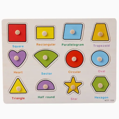 Picture of Matching Shape Puzzle Pin(Plastic) Board - GTW-3027