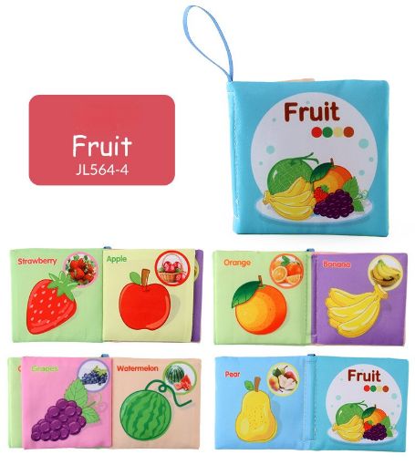 Picture of Fruits Learning Baby Cloth Book – Washable & Tear Resistant - JL564-4