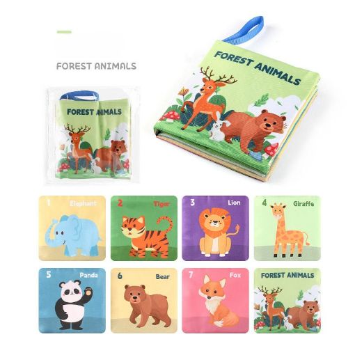 Picture of Forest Animals Learning Baby Cloth Book – Washable & Tear Resistant - Bear