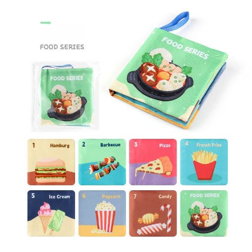 Picture of Food Learning Baby Cloth Book – Washable & Tear Resistant