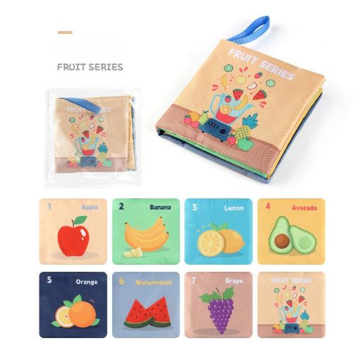 Picture of Fruit Series Learning Baby Cloth Book – Washable & Tear Resistant