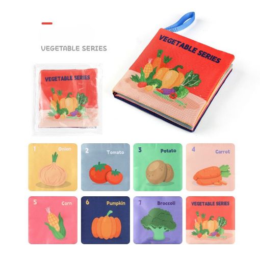 Picture of Vegetable Series Learning  Baby Cloth Book – Washable & Tear Resistant