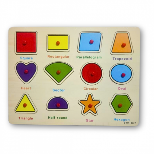 Picture of Matching Shape Puzzle Pin(Plastic) Board - GTW-3027