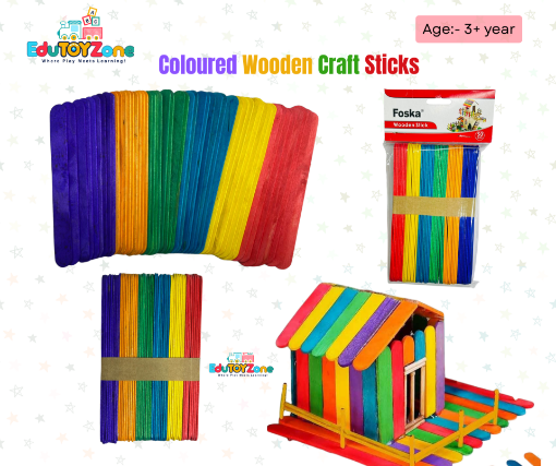 Picture of Coloured Wooden Craft Sticks (GY2007)
