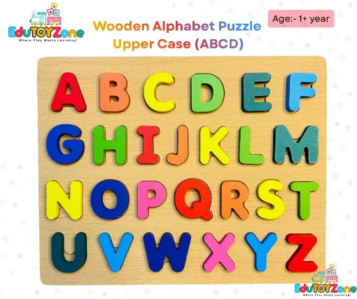 Picture of Wooden Alphabet Puzzle Upper Case (ABCD)