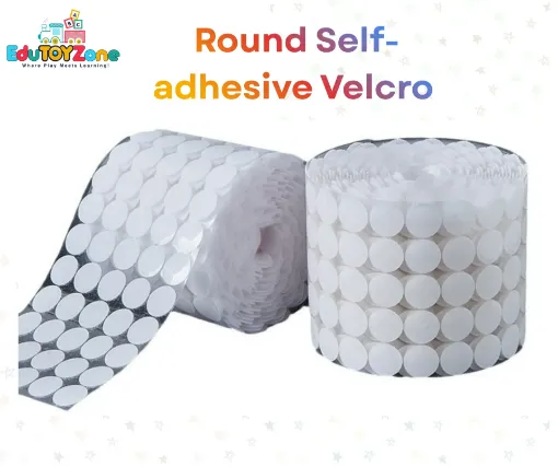 Picture of 50 Pairs x 20 mm Round Self-adhesive Velcro Transparent Hook and Loop Velcro Dot Fasteners (White)