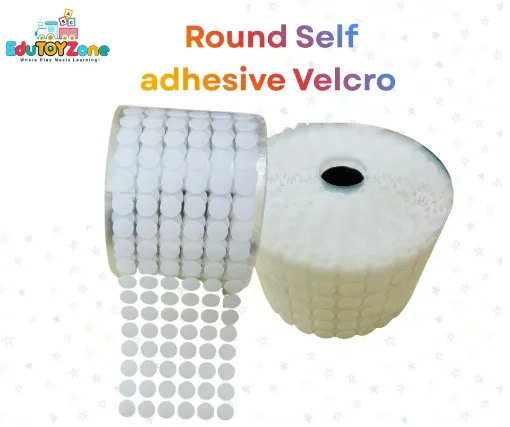 Picture of DIY Round Self-adhesive Velcro transparent hook  wool pair - 15 mm (60Pcs)