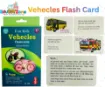 Picture of Bangla English written Vehecles Flash Card For Kids