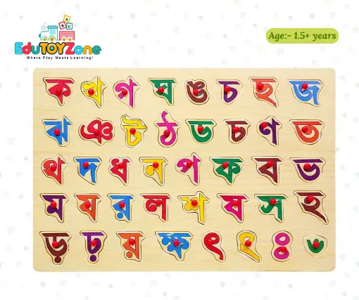 Picture of Wooden Bengali Alphabet PIN Board (Banjonborno - Consonent)