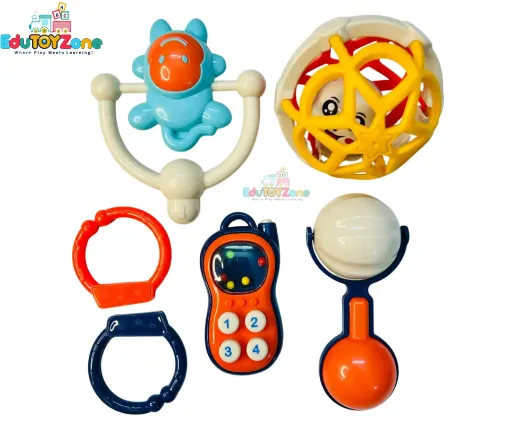 Picture of 5-Piece Baby Rattle and Teether Set